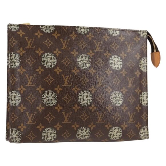 LOUIS VUITTON Monogram Pochette Voyage Clutch Bag M41513 LV Auth 131809V - Picture 1 of 16